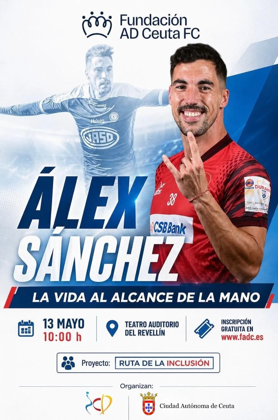 Imagen del cartel de alex sánchez como invitado de la ruta de la inclusión